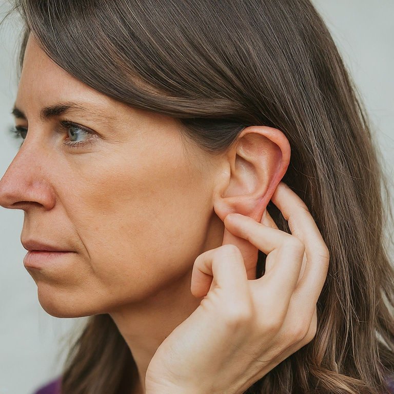 woman with sagging earlobes